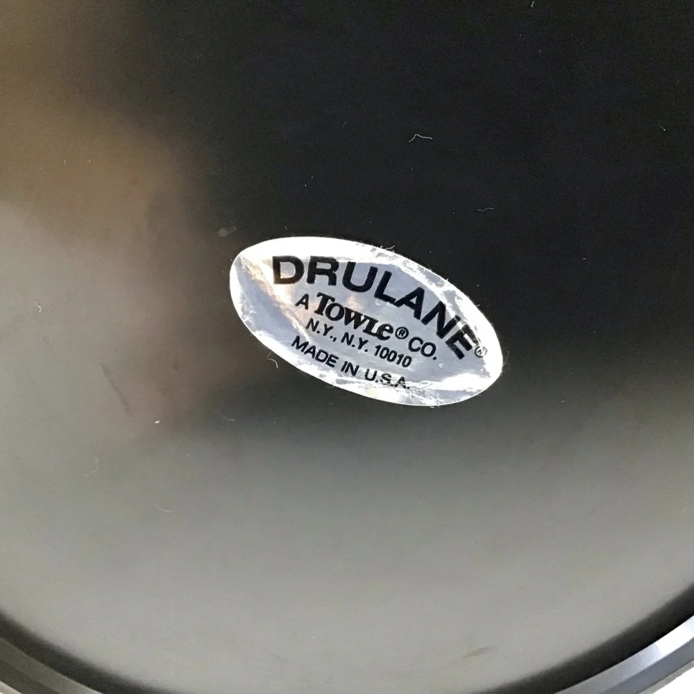 Vintage Drulane Ice Bucket Gold with Clear Handle & Lid 1980s Towle Co USA Made